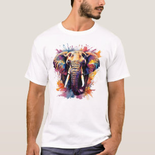 Camisa T de elefato casual