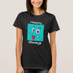 Camisa T de Expressão de Rosto de Cartoon Editável