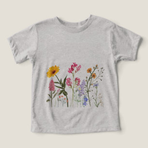 Camisa-T De Flores Selvagens, Teto De Crianças Bot