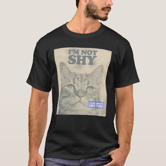 Camisa T de Gato Engraçado (Frente)