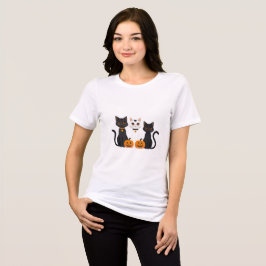 Camisa-T de Gato Halloween - Design de Gato Louco