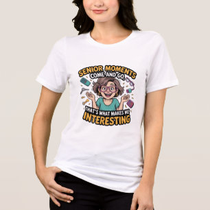 Camisa-T de humor feminino de idade antiga