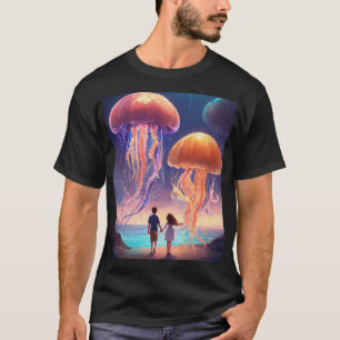 Camisa T de medusa em mesmerização