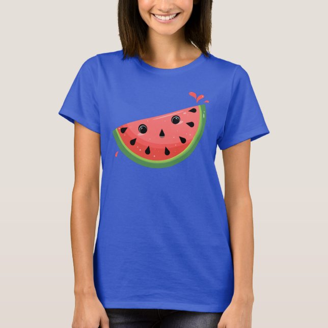 Camisa T de Melancia de Kawaii Chocada (Frente)