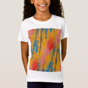 Camisa T de pintura de cores primárias