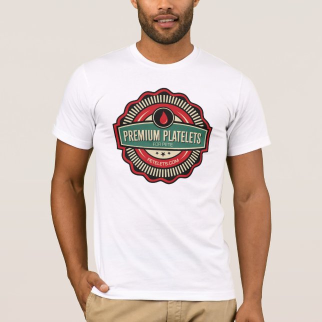 Camisa T de plaquetas Premium (Frente)