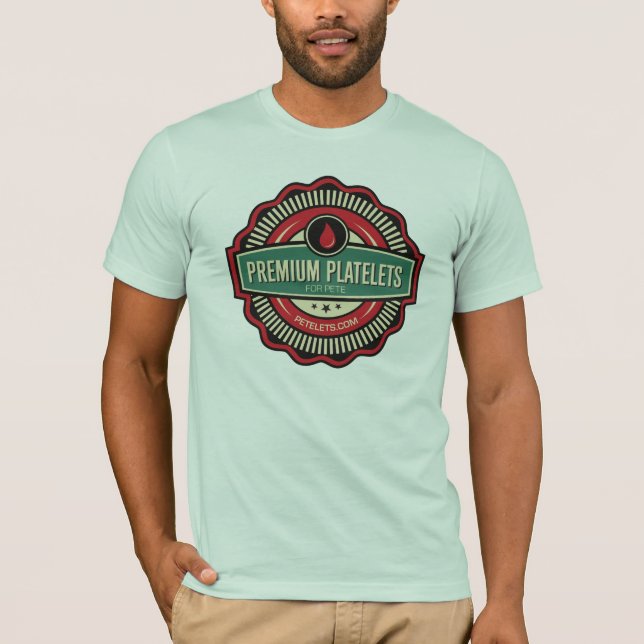 Camisa T de plaquetas Premium (Frente)