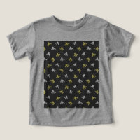 Camisa-T de Popcorn Toddler (Cinza e amarelo-mante