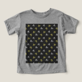 Camisa-T de Popcorn Toddler (Cinza e amarelo-mante