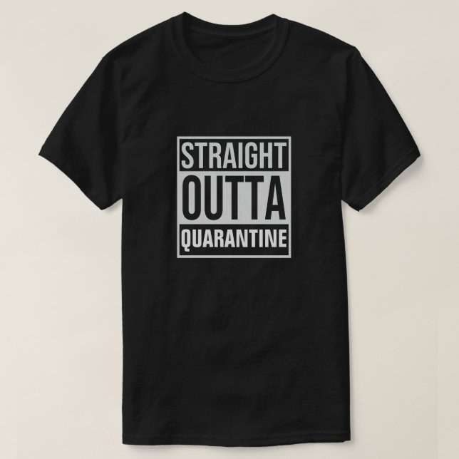 Camisa T de quarentena de hetero fora (Frente do Design)