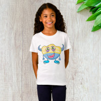 Camisa T De Raparigas De Alienígena Amarelo E Azul