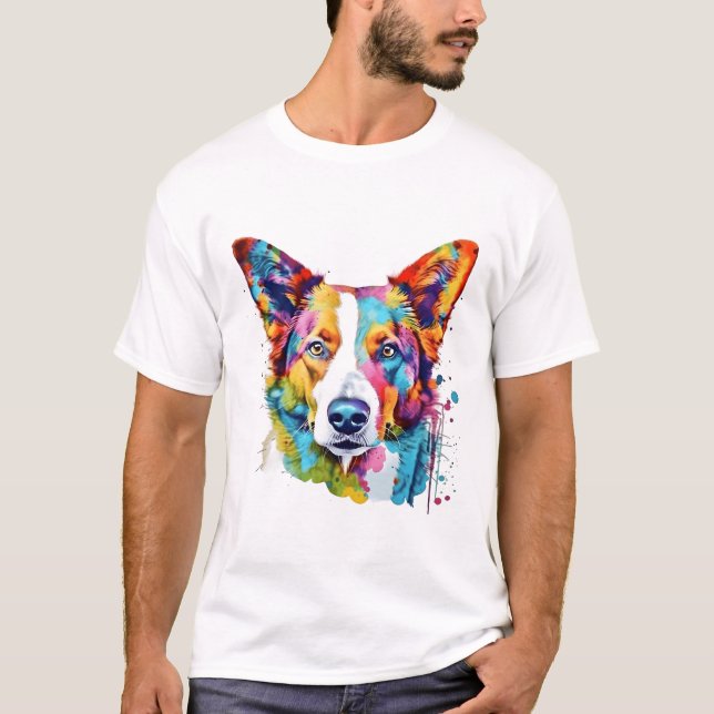 Camisa T De Rosto De Cachorro (Frente)