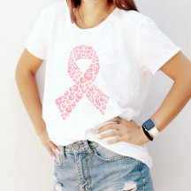 Camisa-T de Sensibilização para o Cancer de Fita R