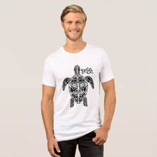 Camisa-T de Tartaruga Havaiana, de uso masculino