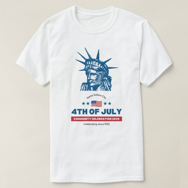 Camisa T - Dia da Independência Americana 2025 (Frente do Design)