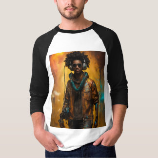 Camisa T-DJ Robô Futurística - Ignore seu som