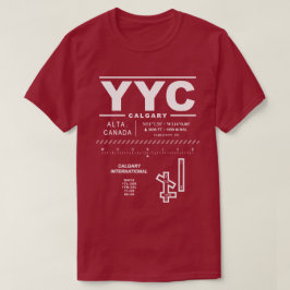 Camisa T do Aeroporto Internacional de Calgary YC