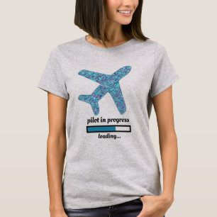 Camisa T do avião "Piloto Em Curso"