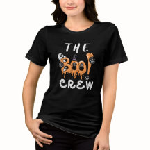 Camisa-T do Boo Crew Halloween Ghost Squad