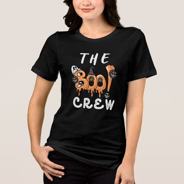 Camisa-T do Boo Crew Halloween Ghost Squad (Frente)