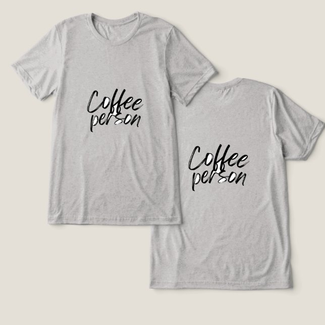 Camisa T do Café (Design Frente e Verso)