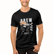 Camisa T do café com retro diário Brew Vibes