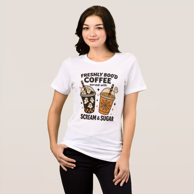 Camisa-T do Café de Boo Freshly - Fantasma Bonito (Frente Completa)
