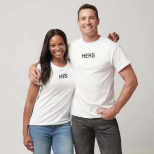 Camisa T do Casal correspondente