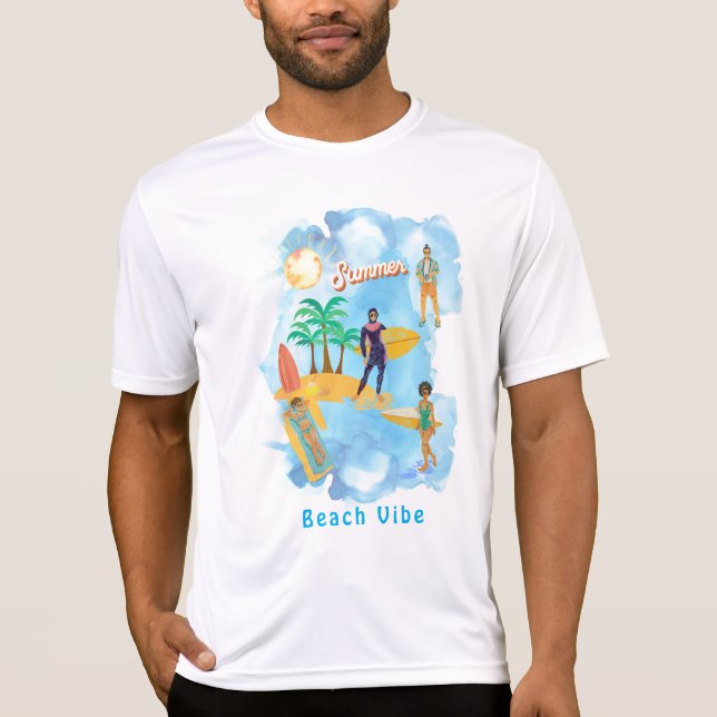 Camisa T do Concorrente BEACH VIBE Sport-Tek (Frente)