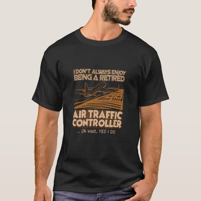 Camisa T Do Controlador De Tráfego Aéreo Aposentad (Frente)