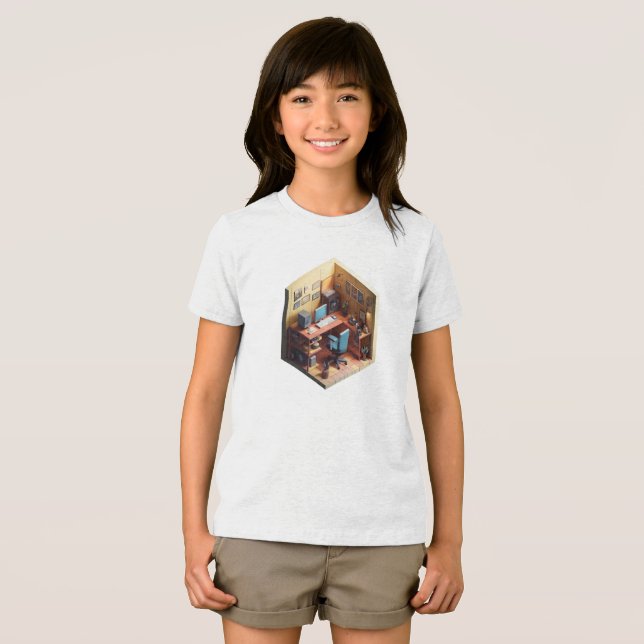 "Camisa-T do Cubo Estúdio de Tatuagem do Programad (Frente Completa)