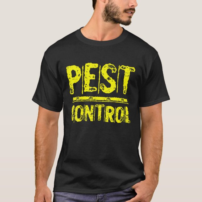 Camisa T do Exterminador de Controle de Pest (Frente)