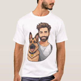 Camisa T do german shepherd