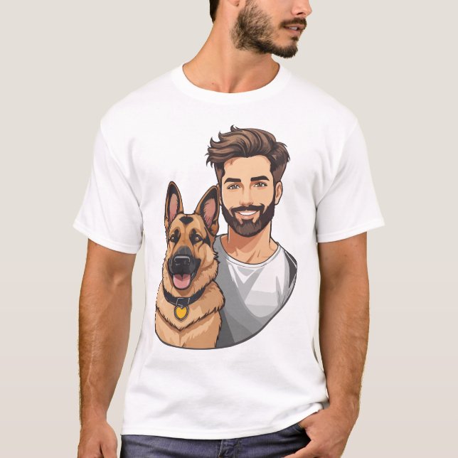 Camisa T do german shepherd (Frente)