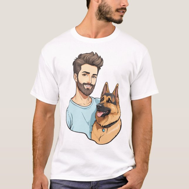 Camisa T do german shepherd (Frente)