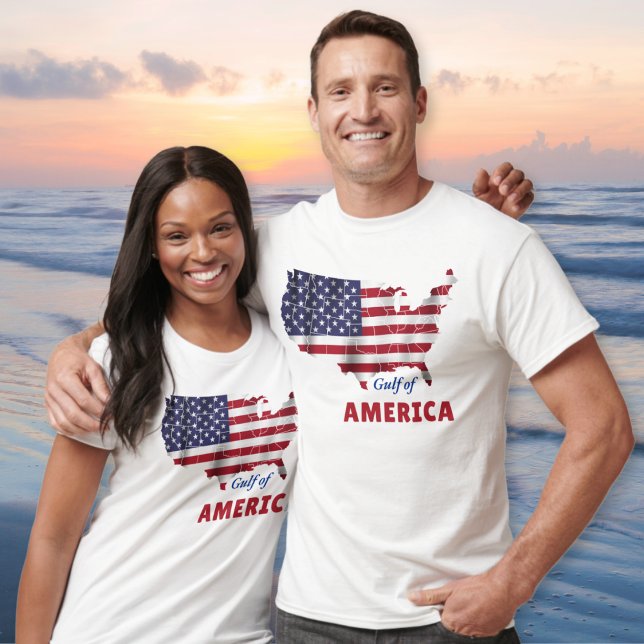 Camisa T do Golfo da América para Homens ou Mulher (Gulf of America Shirts. Gulf of America Gift Ideas. Gulf of America T Shirt. Patriotic Gift for Mom.)