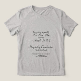 Camisa T do Grupo Cristão Personalizável