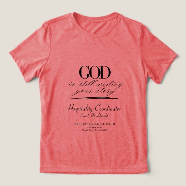 Camisa T do Grupo Cristão Personalizável (Design frontal)