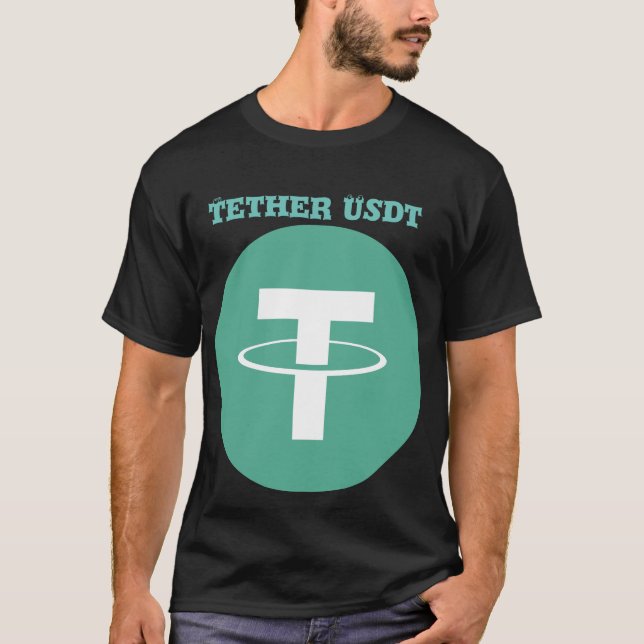 Camisa T do Logotipo Criptomoeda da USDT - Invest (Frente)