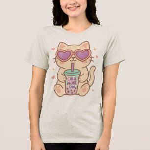 Camisa T do Modo de Enchimento de Gato Cugado