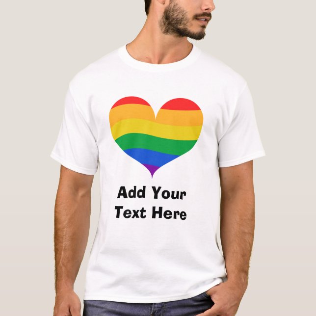 Camisa T do Orgulho LGBT Personalizada (Frente)