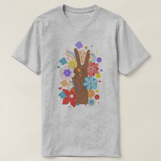 Camisa T do Orgulho LGBTQ Preta (Frente do Design)