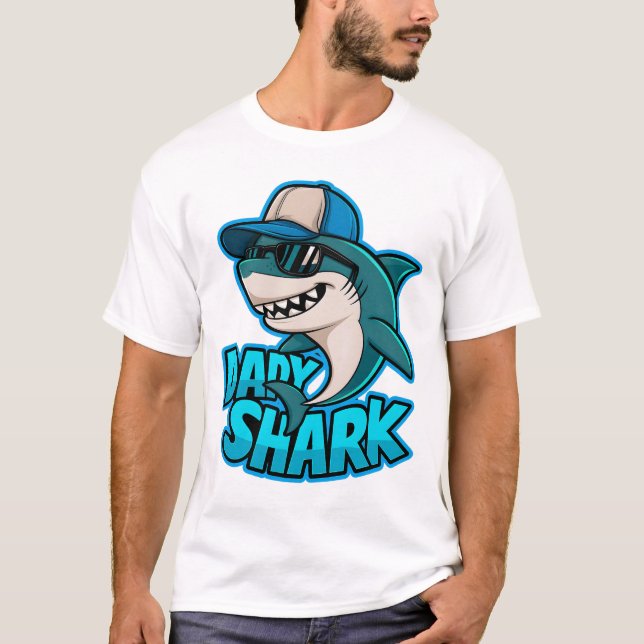 Camisa T do Pai Legal do Shark pai Vibes (Frente)