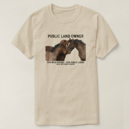 Camisa T do proprietário público do terreno