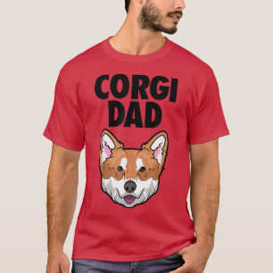 Camisa T do rosto do Pai Corgi