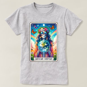 Camisa T do Skeleton Tarot Day