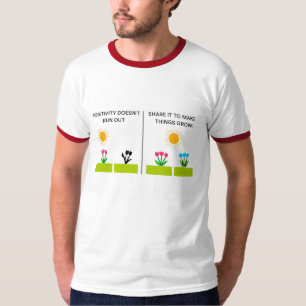 Camisa T do Slogan Positivo
