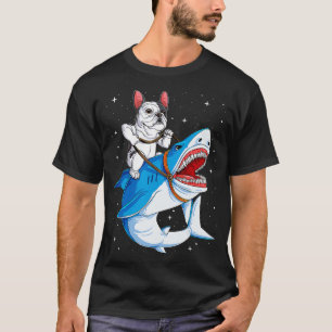 Camisa T do Tubarão-Bulldog Francês Crianças Espaç