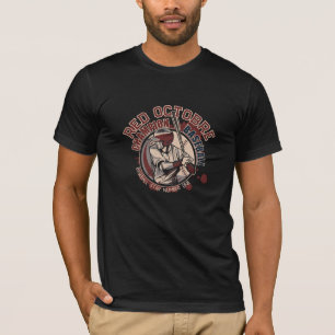 Camisa T do Ventilador do Baseball em outubro verm