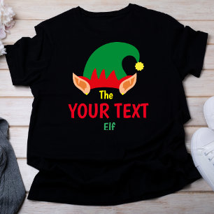 Camisa T Elf de Natal Personalizada